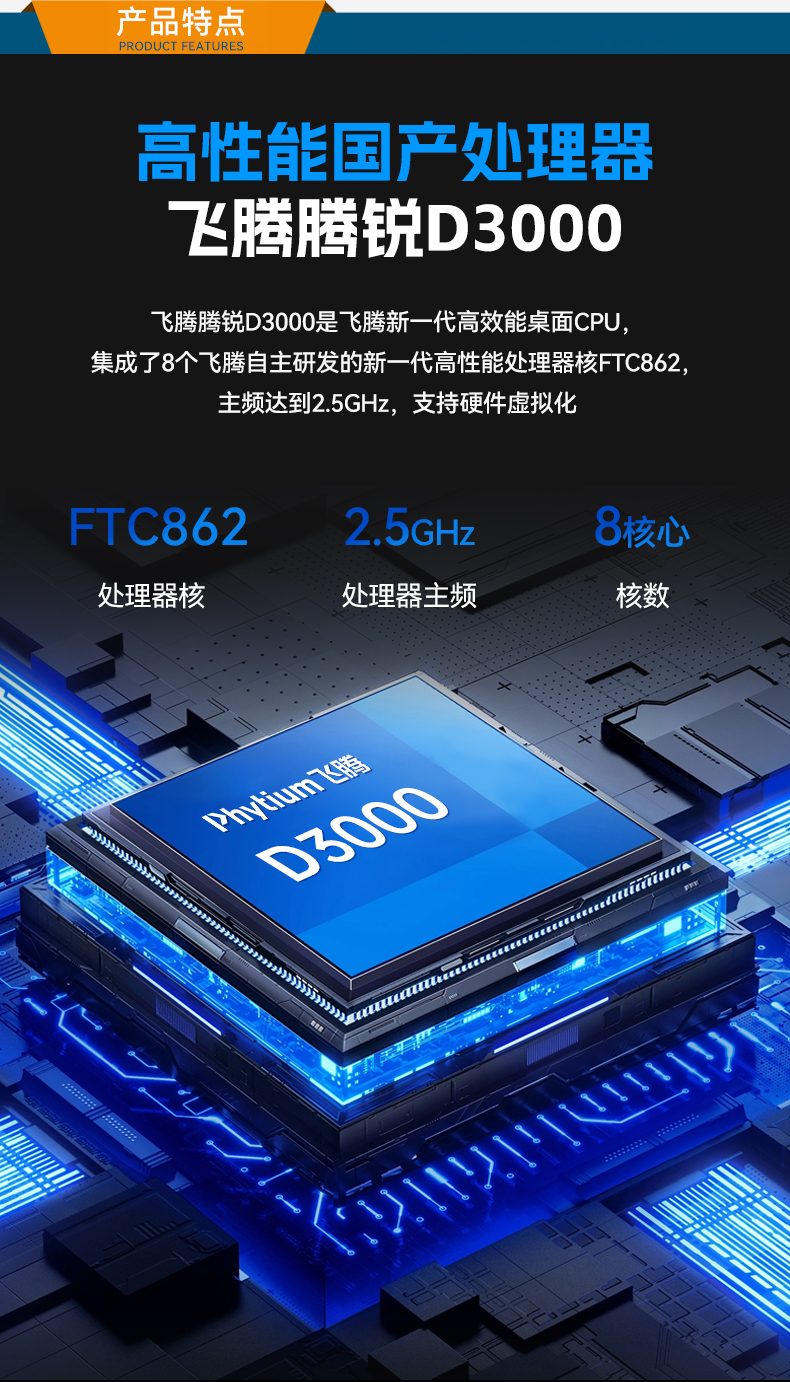 國產(chǎn)2U工控機(jī),飛騰騰銳D3000處理器主機(jī),工控機(jī)廠家,DT-61025-TD3KMB.jpg
