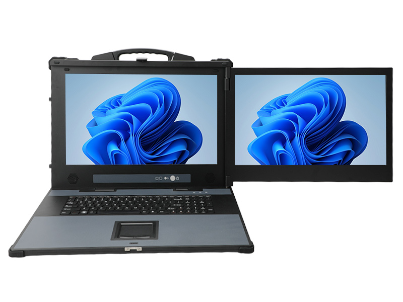 下翻雙屏工業(yè)便攜機(jī),DDR4千兆網(wǎng)口便攜主機(jī),現(xiàn)場檢測終端,DTG-1427ZD-BQ670MA1