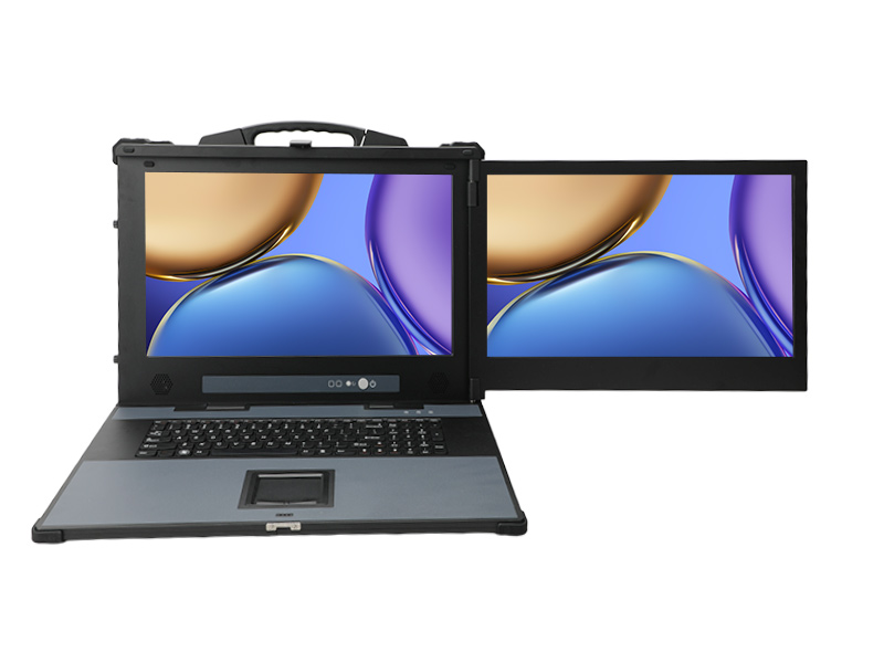 國(guó)產(chǎn)雙屏加固計(jì)算機(jī),雙路海光3490工業(yè)便攜機(jī),風(fēng)電設(shè)備運(yùn)維電腦,DTG-1427ZD-B3490MB