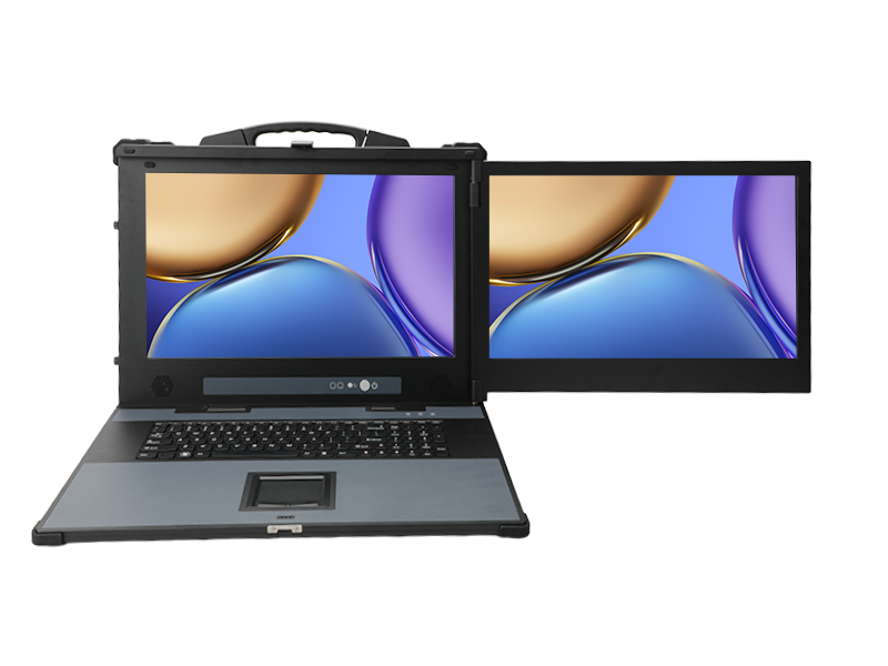 國產(chǎn)雙屏便攜工控機(jī),128GDDR4高擴(kuò)展便攜機(jī),戶外設(shè)備巡檢電腦,DTG-1427ZD-MKX7KMB